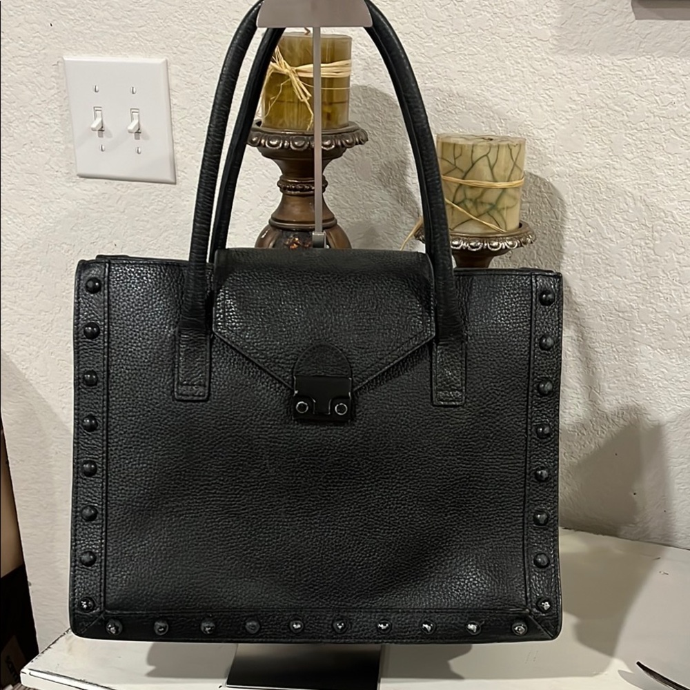 Loeffler Randall Textured Black Leather Bag
